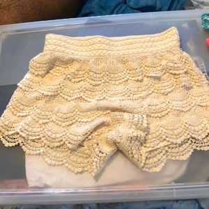 Crochet Ruffle Shorts